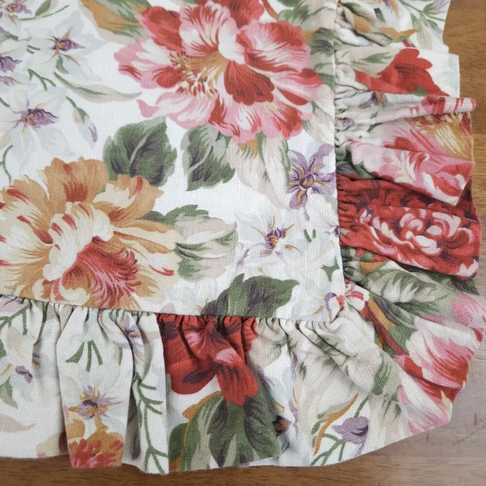VTG Ralph Lauren Euro Sham Cotton Floral Chintz Cottage Shabby Old Money 1pc
